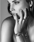 Mart Visser by Zinzi zilveren luxueuze armband wit zwart MVA3Z, exclusief en kwalitatief hoogwaardig. Ontdek nu!
