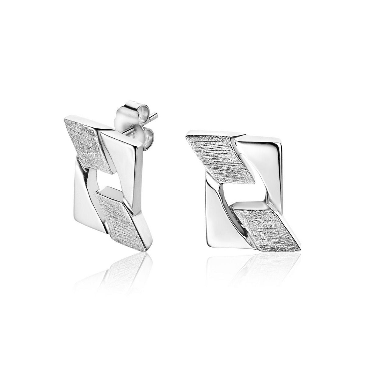 Mart Visser by Zinzi zilveren gourmet oorsieraden breed 10mm MVO11, exclusief en kwalitatief hoogwaardig. Ontdek nu!