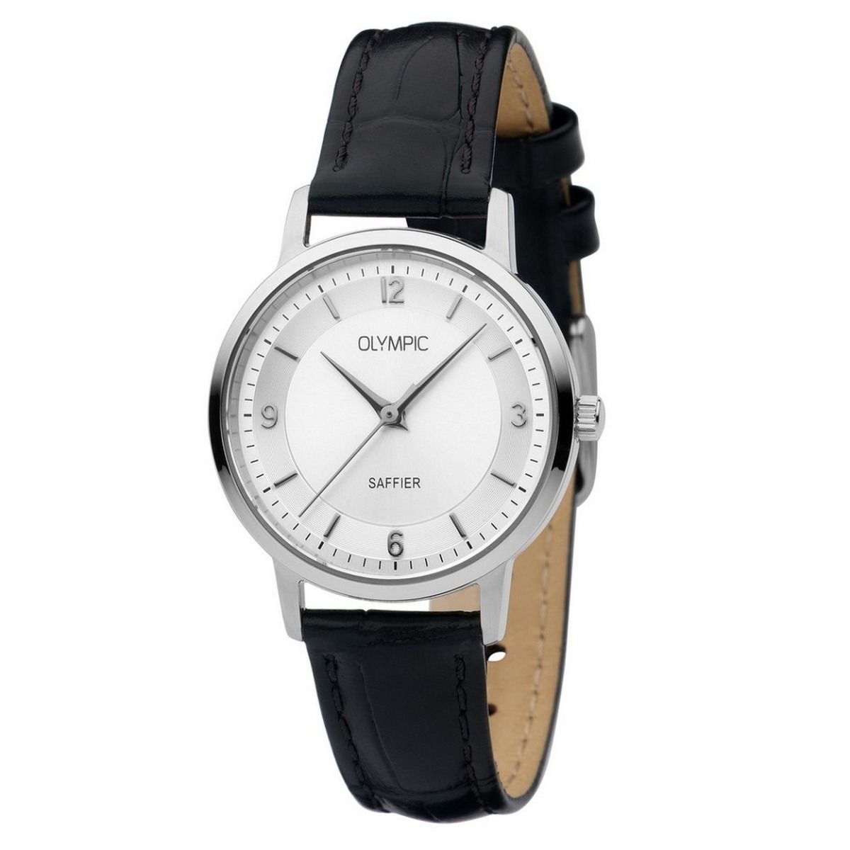 Olympic OL26DSL046 Alba Horloge - Leer - Zwart - 29mm, exclusief en kwalitatief hoogwaardig. Ontdek nu!