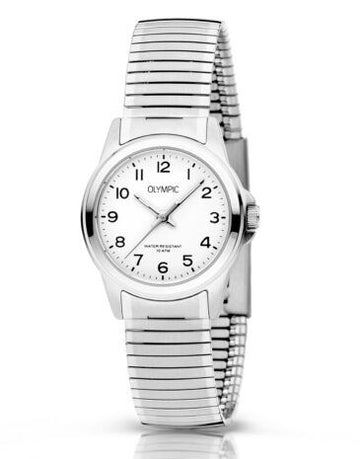 Olympic OL26DSS143 CHARLIE - Horloge - Staal - Wit - 27mm