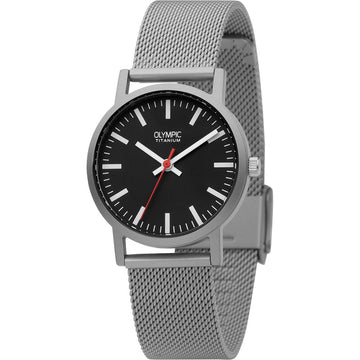 Olympic OL26DTT096 Austin Horloge - Titanium - Zilverkleurig - 30mm, exclusief en kwalitatief hoogwaardig. Ontdek nu!
