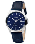 Olympic OL26HSL066 Bari Horloge - Leer - Blauw - 39mm, exclusief en kwalitatief hoogwaardig. Ontdek nu!