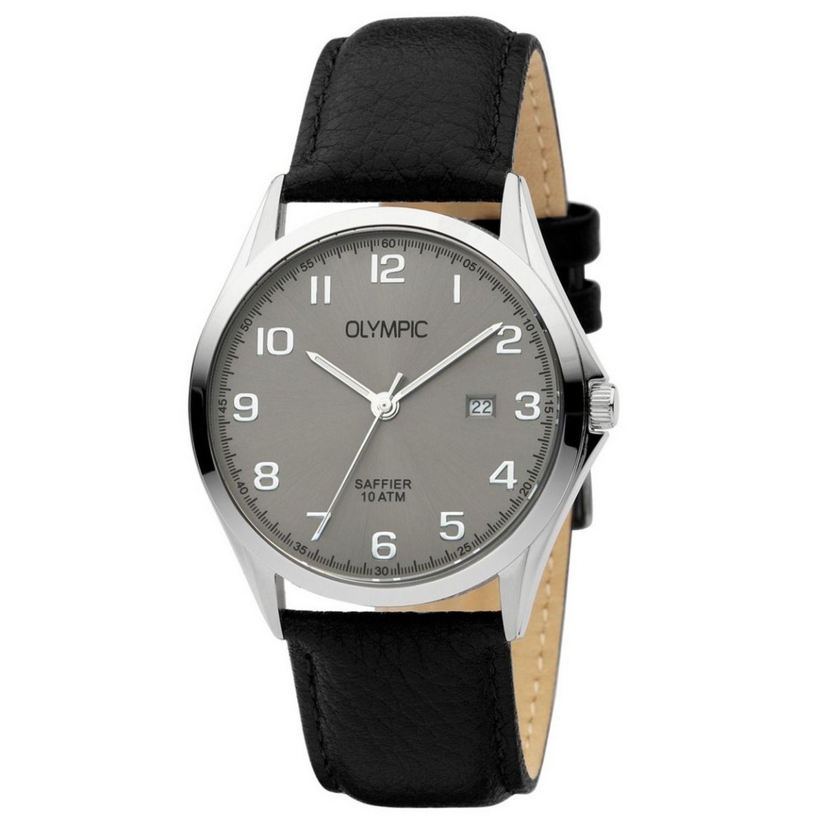 Olympic OL26HSL072 Merano Horloge - Leer - Zwart - 40mm, exclusief en kwalitatief hoogwaardig. Ontdek nu!