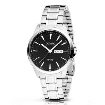 Olympic OL26HSS313 JOHN Horloge - Staal - Staal - Zwart