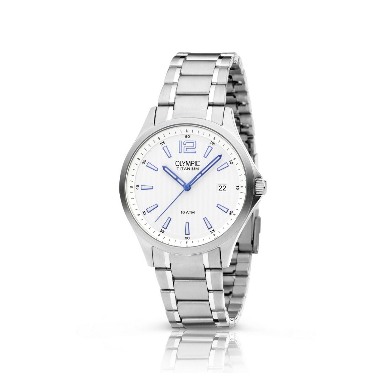 Olympic OL26HTT216 WILLEM - Horloge - Titanium - Titanium - Wit - Mat - 40mm, exclusief en kwalitatief hoogwaardig. Ontdek nu!