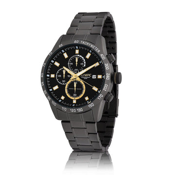 Olympic OL72HGG001 MAX Horloge - Gunmetal - Bracelet - Zwart