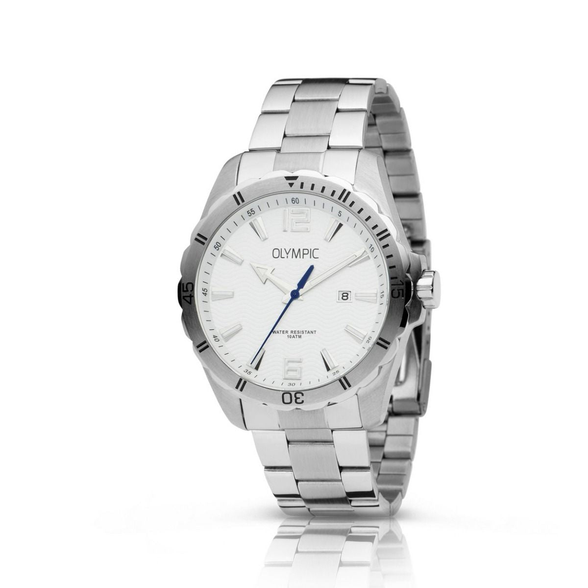 Olympic OL72HSS248 PIETER - Horloge - Staal - Wit - 43mm, exclusief en kwalitatief hoogwaardig. Ontdek nu!
