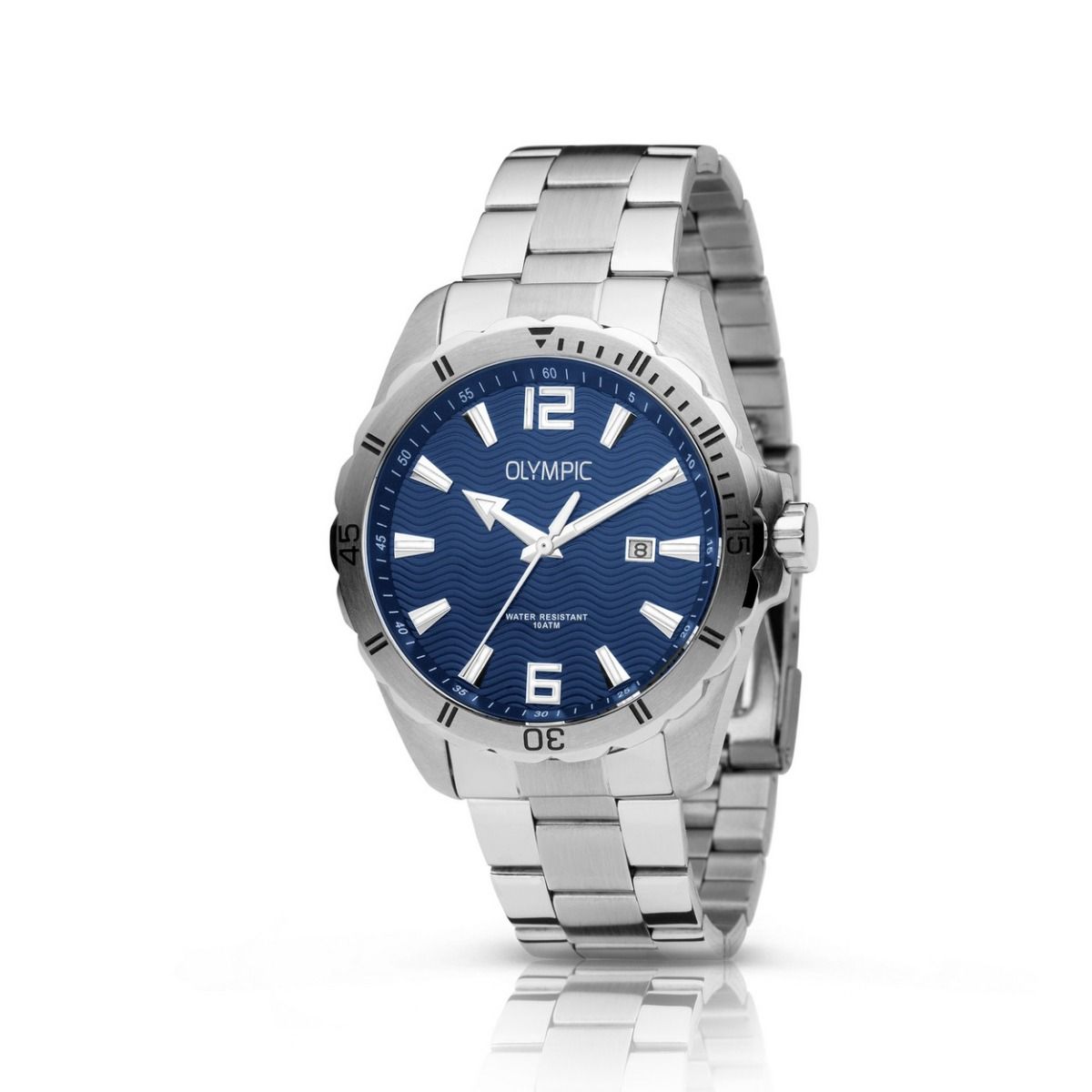 Olympic OL72HSS249 PIETER - Horloge - Staal - Blauw - 43mm, exclusief en kwalitatief hoogwaardig. Ontdek nu!