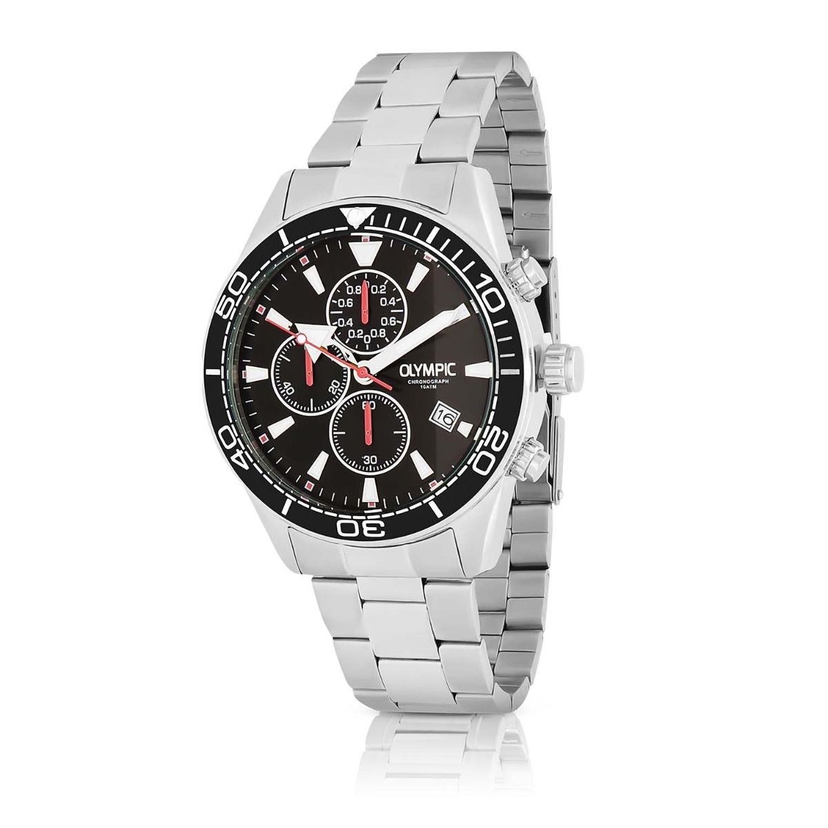 Olympic OL72HSS283 ADAM Horloge - Staal - Bracelet - Zwart, exclusief en kwalitatief hoogwaardig. Ontdek nu!