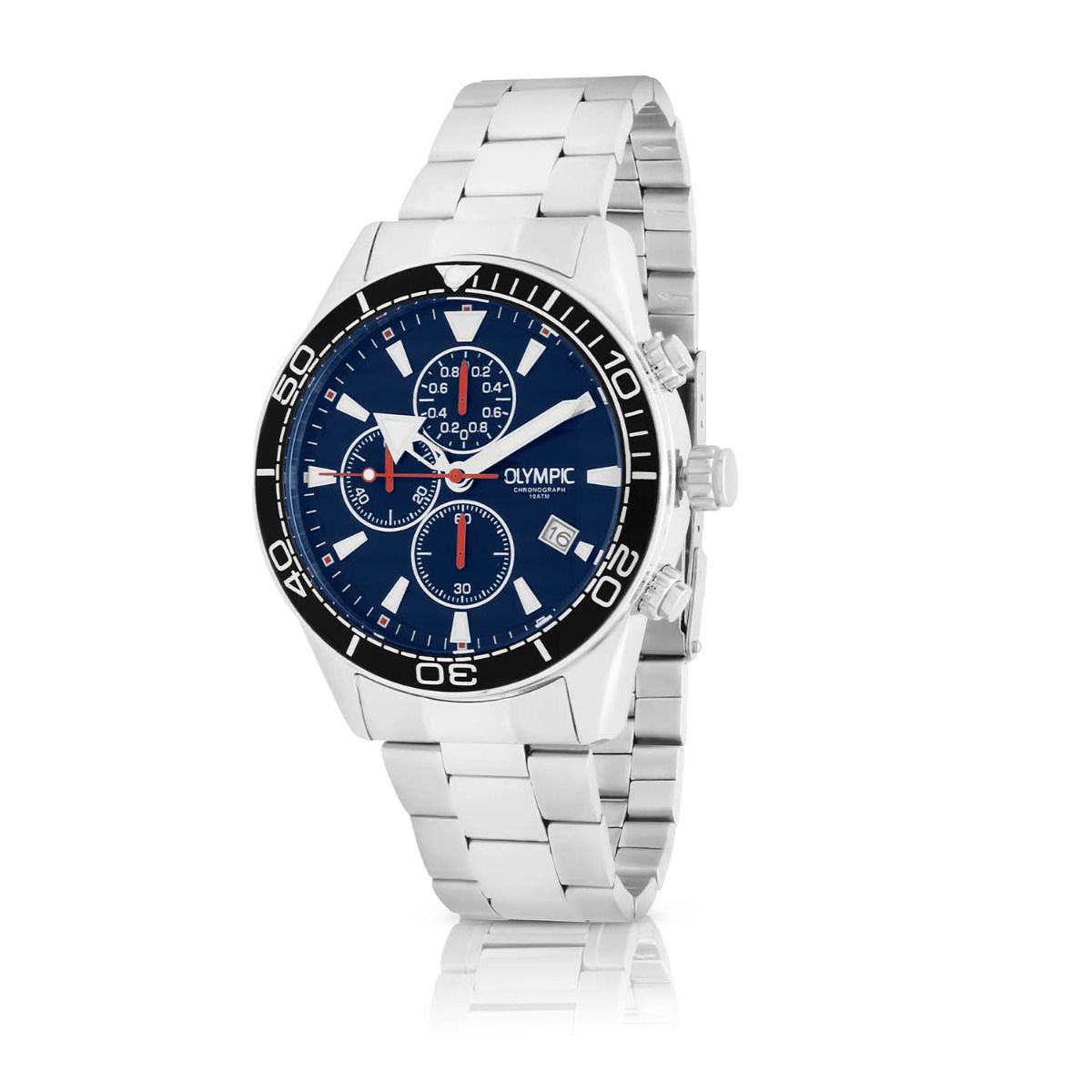 Olympic OL72HSS284 ADAM Horloge - Staal - Bracelet - Blauw, exclusief en kwalitatief hoogwaardig. Ontdek nu!