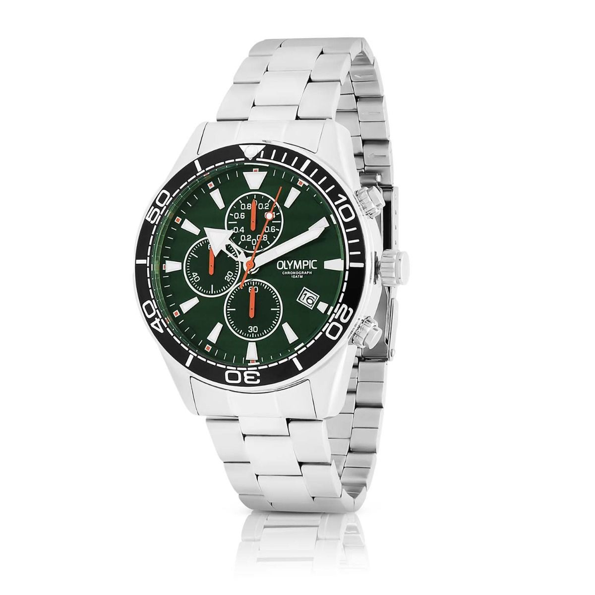 Olympic OL72HSS285 ADAM Horloge - Staal - Bracelet - Groen, exclusief en kwalitatief hoogwaardig. Ontdek nu!