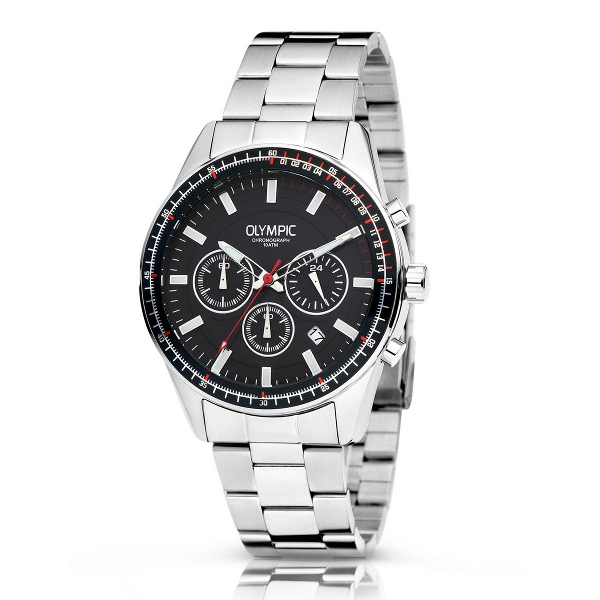 Olympic OL72HSS287 MASON Horloge - Staal - Bracelet - Zwart, exclusief en kwalitatief hoogwaardig. Ontdek nu!