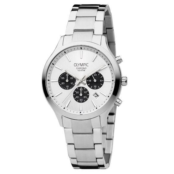 Olympic OL88HSS007 MONZA Horloge - Staal - Zilverkleurig - 42mm, exclusief en kwalitatief hoogwaardig. Ontdek nu!