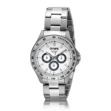 Olympic OL89HSS048 JEFFREY Horloge - Staal - Bracelet - Wit