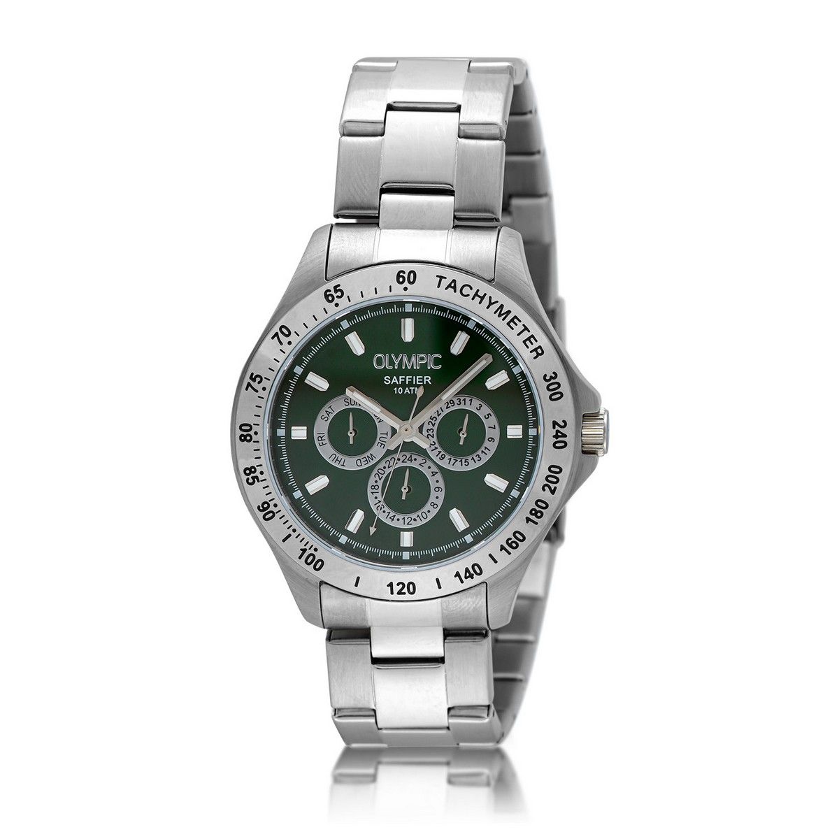 Olympic OL89HSS051 JEFFREY Horloge - Staal - Bracelet - Groen, exclusief en kwalitatief hoogwaardig. Ontdek nu!