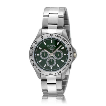 Olympic OL89HSS051 JEFFREY Horloge - Staal - Bracelet - Groen