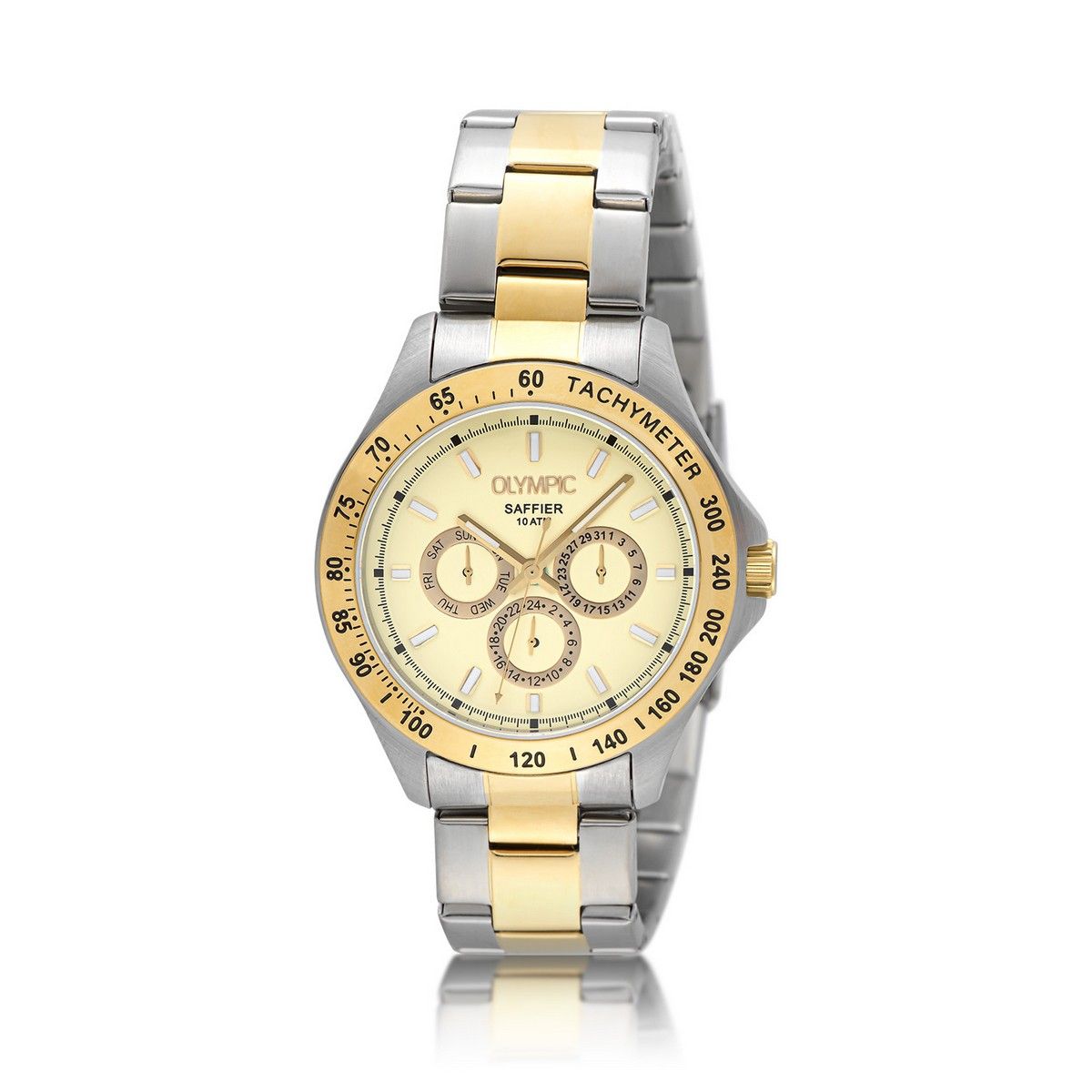 Olympic OL89HSS052B JEFFREY Horloge - Bico - Bracelet - Creme, exclusief en kwalitatief hoogwaardig. Ontdek nu!