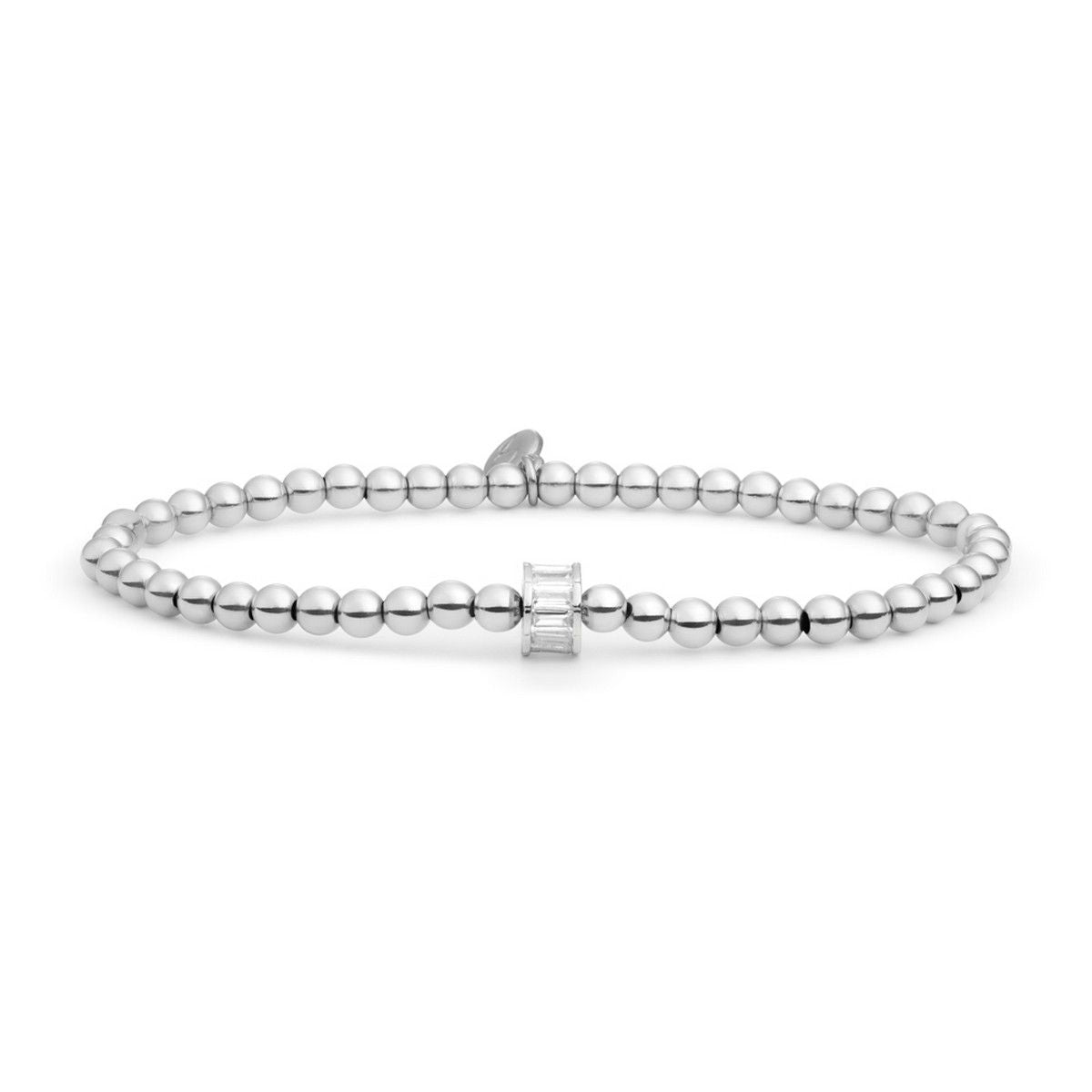 Sparkling Jewels armband Silver Baguette Cylinder - 4mm, exclusief en kwalitatief hoogwaardig. Ontdek nu!