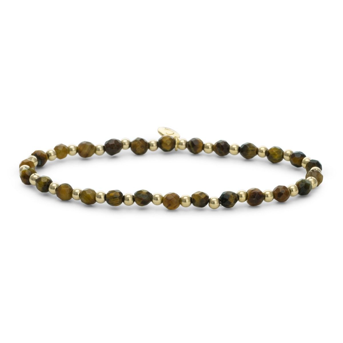 Sparkling Jewels armband - Tiger Eye Interstellar - Goud 3mm SBG-GEM09-3MM-MIX, exclusief en kwalitatief hoogwaardig. Ontdek nu!