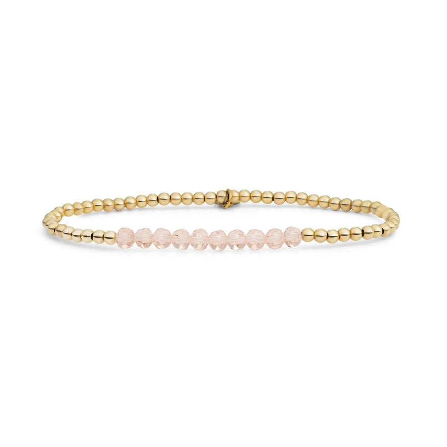 Sparkling Jewels - Armband: Champagne Quartz Universe - Gold 3mm SBG-GEM42-3MM-LINE, exclusief en kwalitatief hoogwaardig. Ontdek nu!