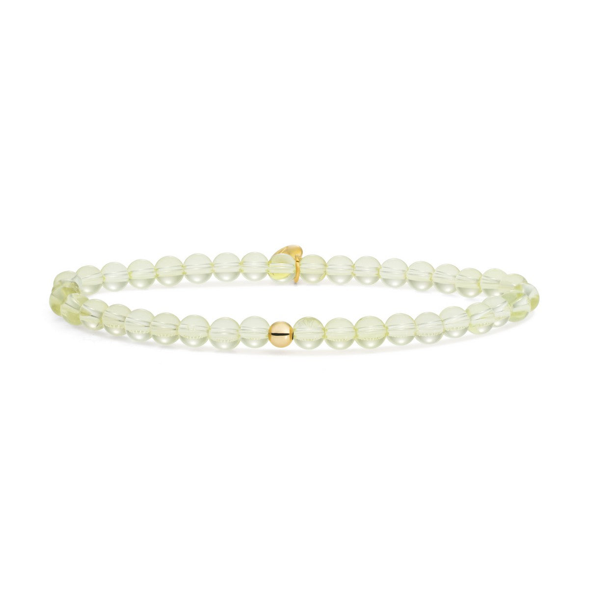 Sparkling Jewels - Armband: Lemon Quartz Saturn small - Gold 4mm SBG-GEM43-ADD-4MM, exclusief en kwalitatief hoogwaardig. Ontdek nu!