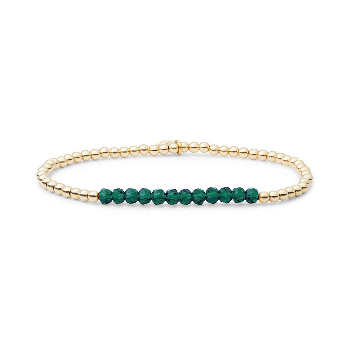 Sparkling Jewels Armband - Petrol Green Quartz Universe - Goud 3mm SBG-GEM52-3MM-LINE, exclusief en kwalitatief hoogwaardig. Ontdek nu!