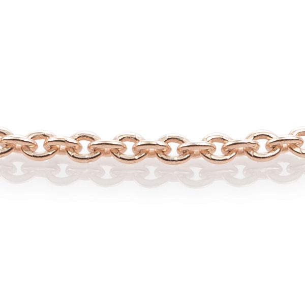 Sparkling Jewels ketting | Anchor chain rosegold plated - Silver - SNRGM