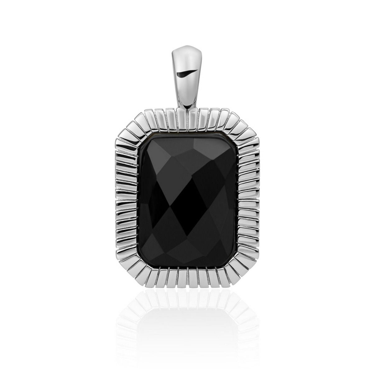 Sparkling Jewels hanger - Silver - Onyx Baguette SP23-G07, exclusief en kwalitatief hoogwaardig. Ontdek nu!