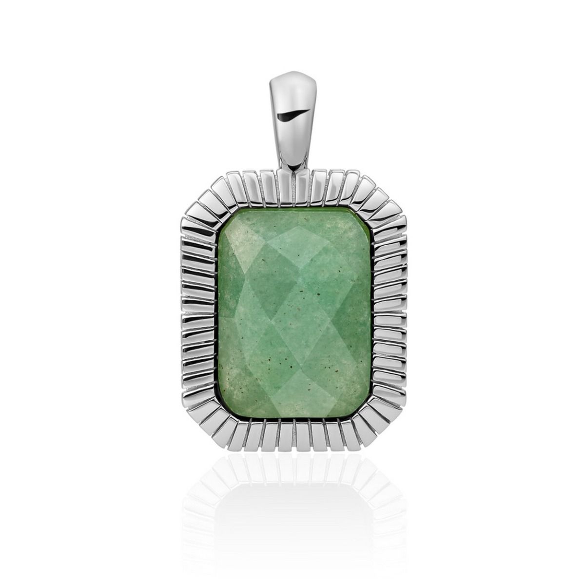 Sparkling Jewels hanger - Silver - Green Aventurine Baguette SP23-G29, exclusief en kwalitatief hoogwaardig. Ontdek nu!