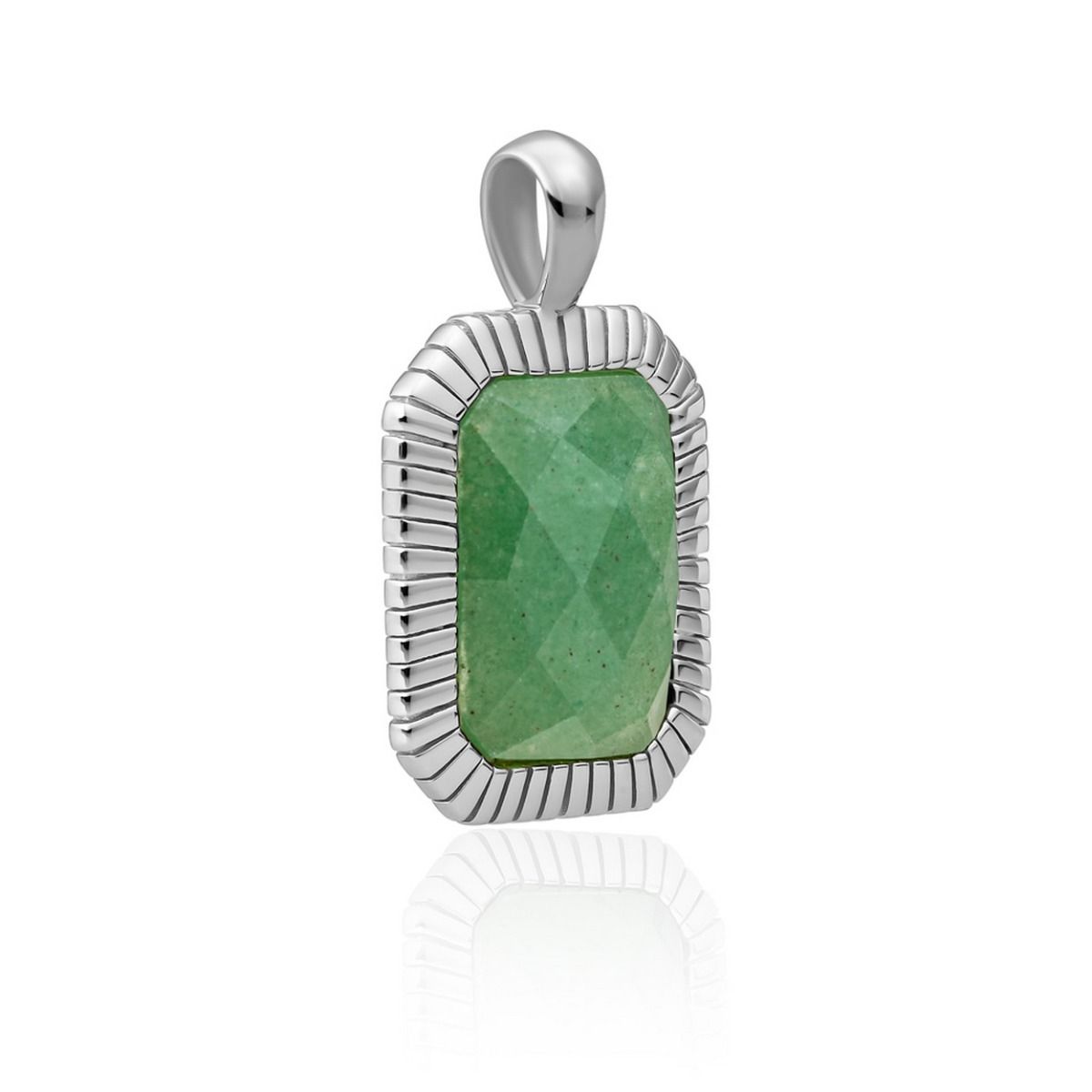 Sparkling Jewels hanger - Silver - Green Aventurine Baguette SP23-G29, exclusief en kwalitatief hoogwaardig. Ontdek nu!