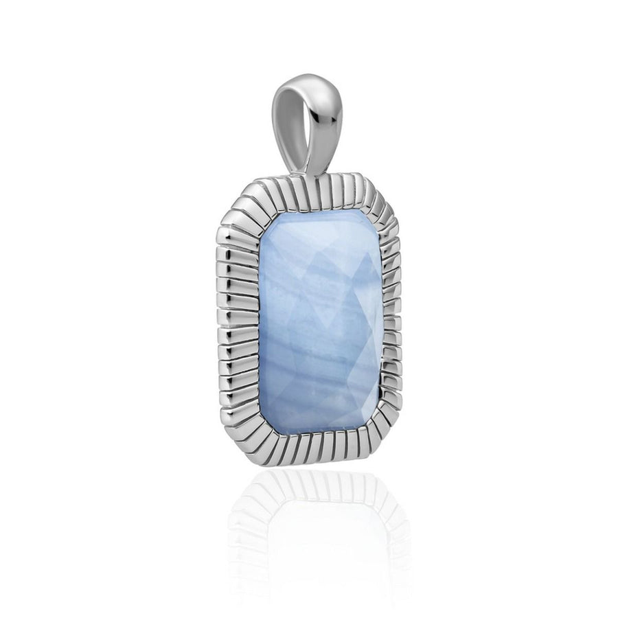 Sparkling Jewels hanger - Silver - Blue Lace Agate Baguette SP23-G47