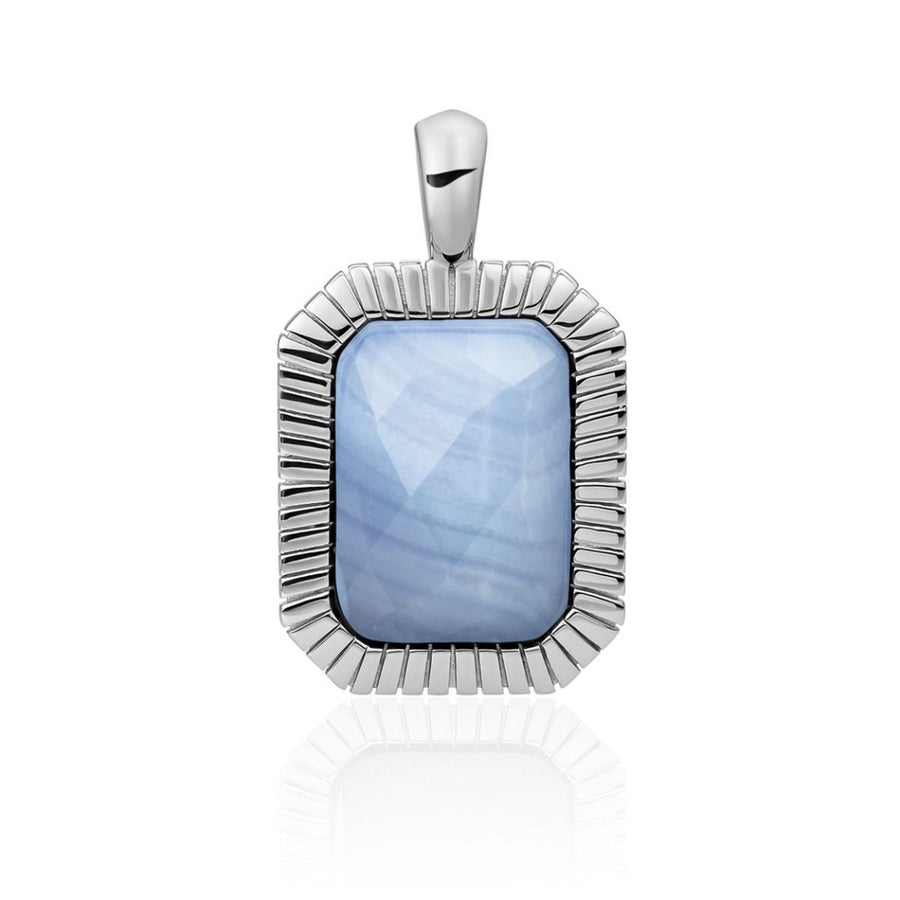 Sparkling Jewels hanger - Silver - Blue Lace Agate Baguette SP23-G47