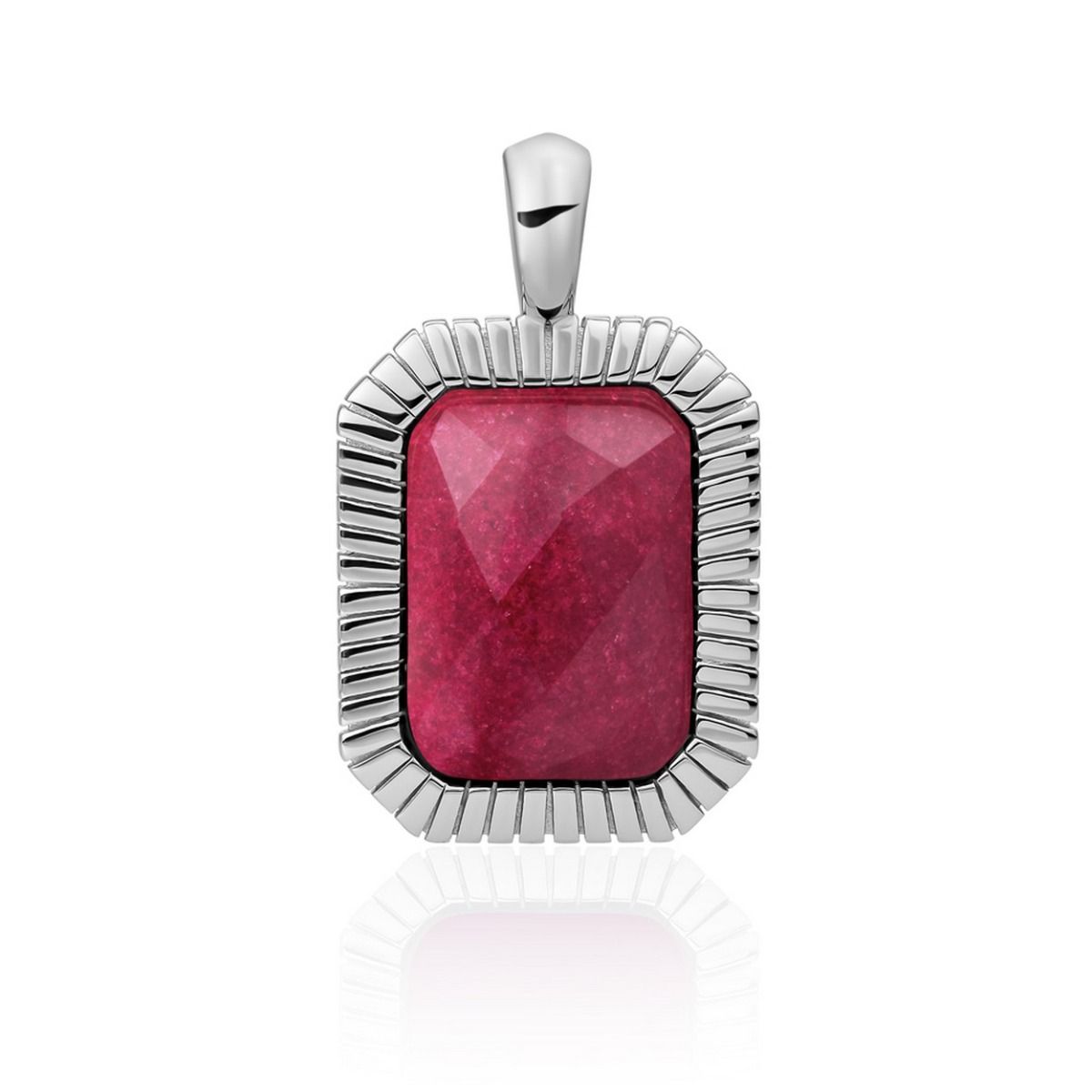 Sparkling Jewels hanger - Silver - Fuchsia Jade Baguette, exclusief en kwalitatief hoogwaardig. Ontdek nu!