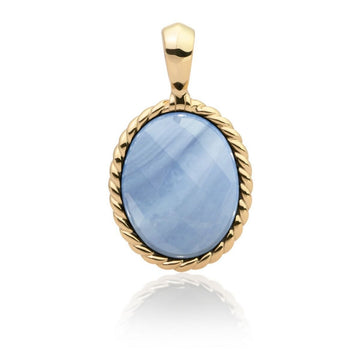 Sparkling Jewels hanger - Gold - Blue Lace Agate Twist SPG21-G47, exclusief en kwalitatief hoogwaardig. Ontdek nu!