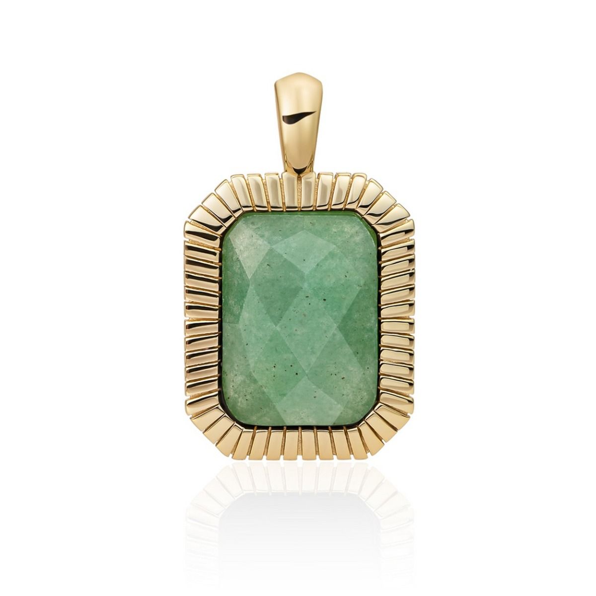 Sparkling Jewels hanger - Gold - Green Aventurine Baguette SPG23-G29, exclusief en kwalitatief hoogwaardig. Ontdek nu!