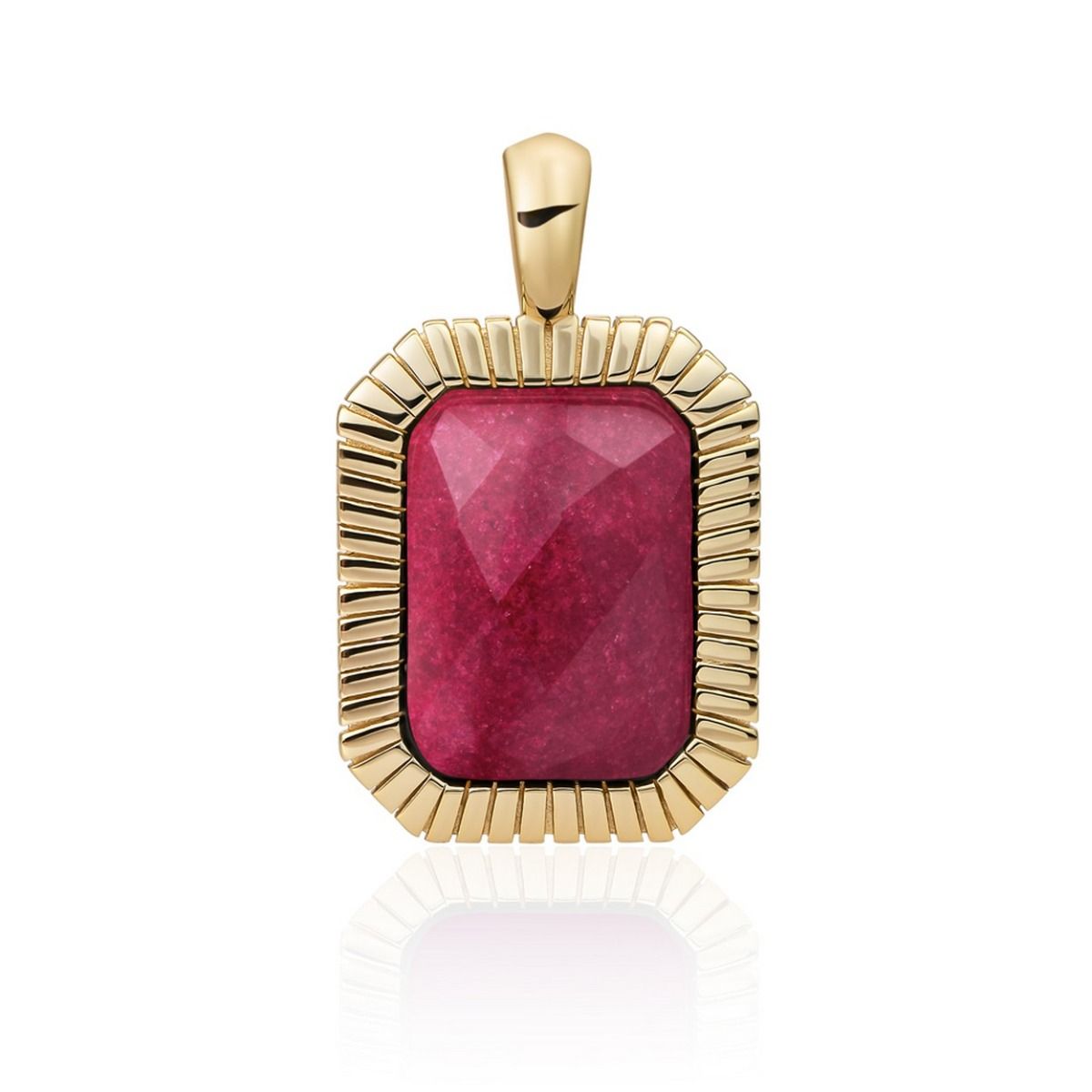 Sparkling Jewels hanger - Gold - Fuchsia Jade Baguette SPG23-G49, exclusief en kwalitatief hoogwaardig. Ontdek nu!