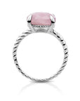 Sparkling Jewels Ring - Zilver - Rose Quartz Twist SRI03-G13, exclusief en kwalitatief hoogwaardig. Ontdek nu!