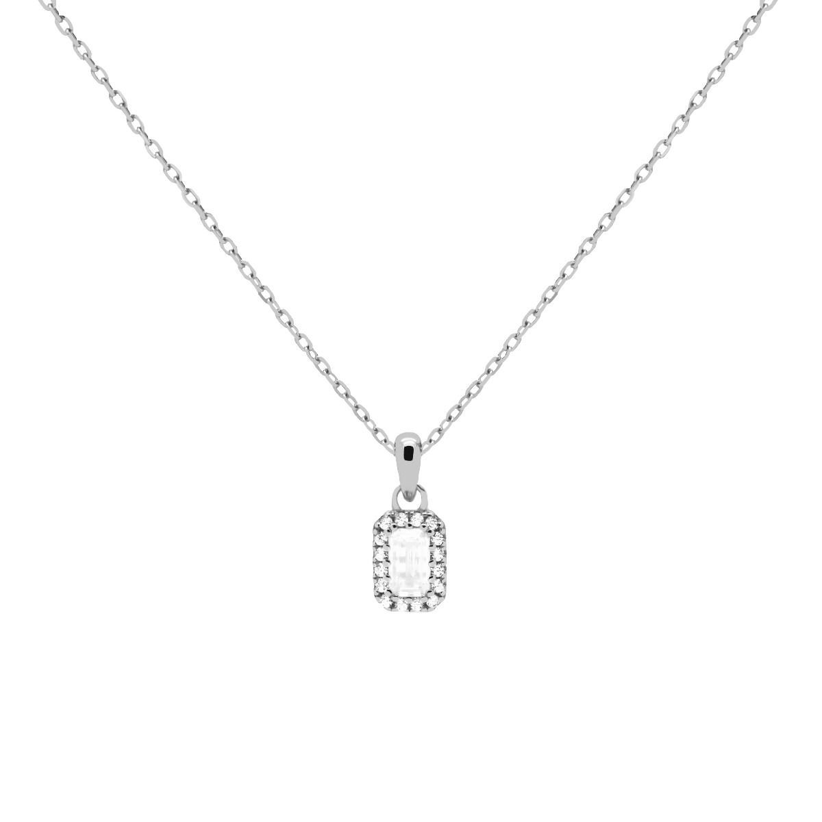Karma Necklace Zirconia Square Dreams Silver T290S 38-45 cm, exclusief en kwalitatief hoogwaardig. Ontdek nu!