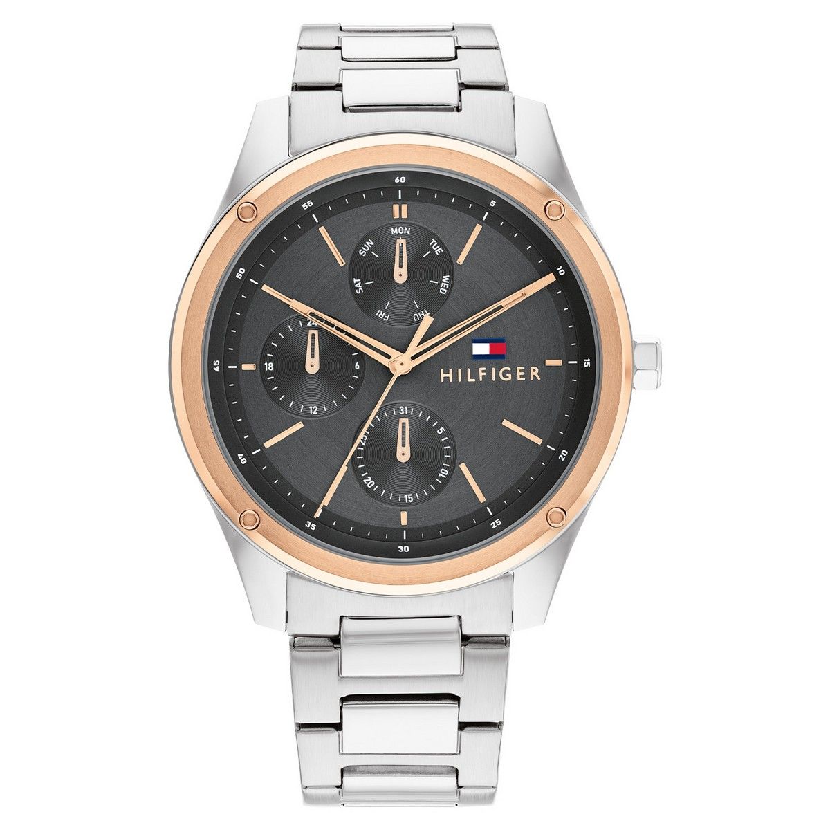 Tommy Hilfiger TH1710541 Horloge Heren Zilverkleurig 43mm, exclusief en kwalitatief hoogwaardig. Ontdek nu!