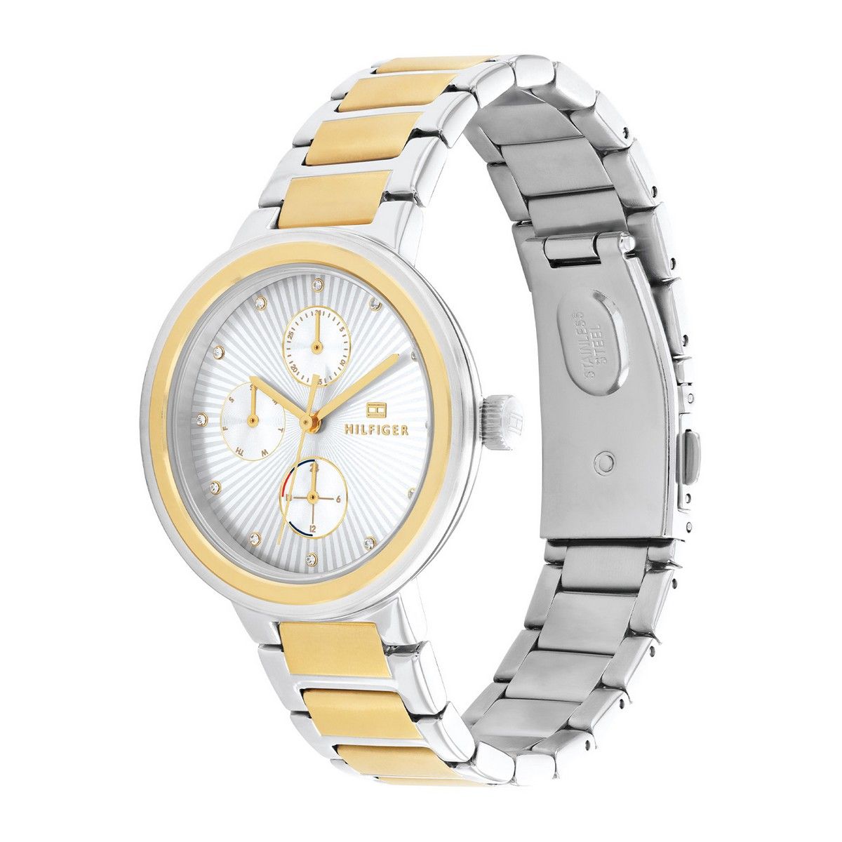 Tommy Hilfiger TH1782534 Horloge Dames Staal Bi-color Schakelband 36mm, exclusief en kwalitatief hoogwaardig. Ontdek nu!