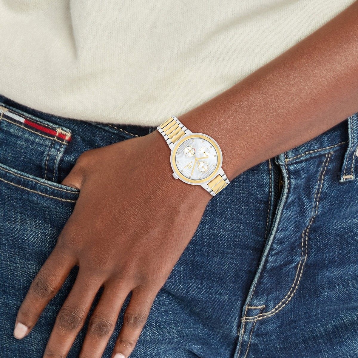 Tommy Hilfiger TH1782534 Horloge Dames Staal Bi-color Schakelband 36mm, exclusief en kwalitatief hoogwaardig. Ontdek nu!