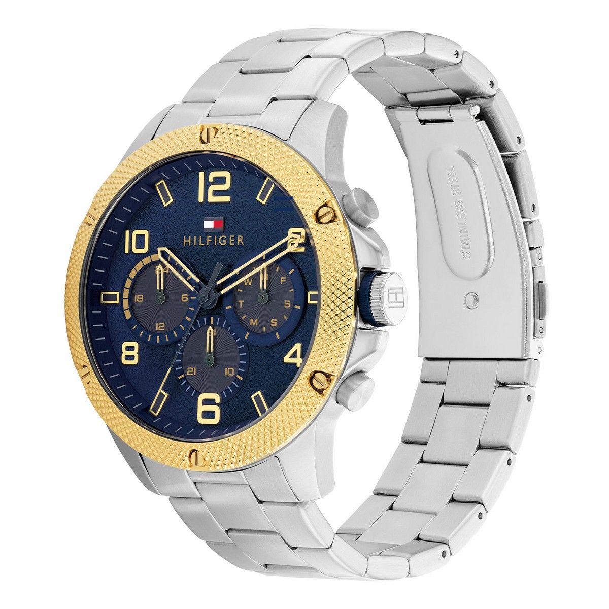 Tommy Hilfiger TH1792031 Horloge Heren Staal Zilverkleurig Schakelband 46mm, exclusief en kwalitatief hoogwaardig. Ontdek nu!