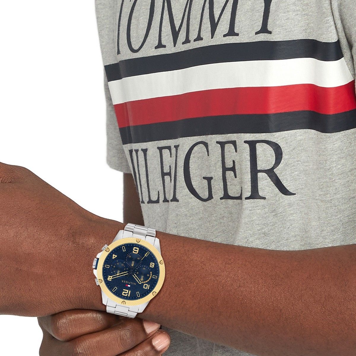 Tommy Hilfiger TH1792031 Horloge Heren Staal Zilverkleurig Schakelband 46mm, exclusief en kwalitatief hoogwaardig. Ontdek nu!