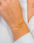 Zinzi Gold 14 karaat gouden armband open rondjes in elkaar ZGA115, exclusief en kwalitatief hoogwaardig. Ontdek nu!