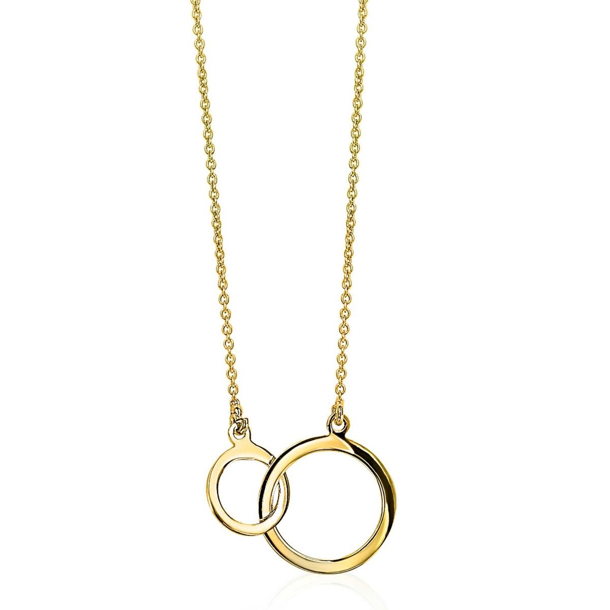 Zinzi Gold 14 karaat gouden jasseron ketting ronde vormen 42cm ZGC113, exclusief en kwalitatief hoogwaardig. Ontdek nu!