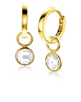 Zinzi Gold 14 krt gouden oorbedels in ronde vorm bezet met witte zirkonia 7mm ZGCH391, exclusief en kwalitatief hoogwaardig. Ontdek nu!