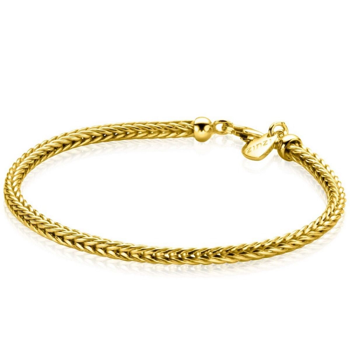 Zinzi gold plated zilveren schakelarmband vossenstaart 2,5mm breed ZIA1124G, exclusief en kwalitatief hoogwaardig. Ontdek nu!