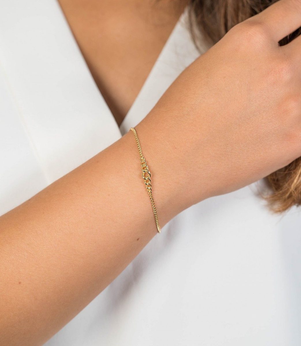 ZINZI Verguld Zilveren Armband 17-20 cm geel - ZIA1259G