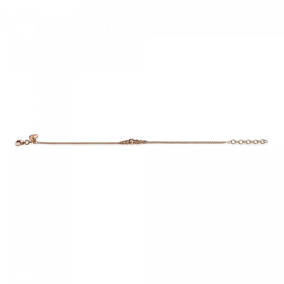 Zinzi zilveren gourmet armband rose verguld 17-20 cm ZIA1259R, exclusief en kwalitatief hoogwaardig. Ontdek nu!