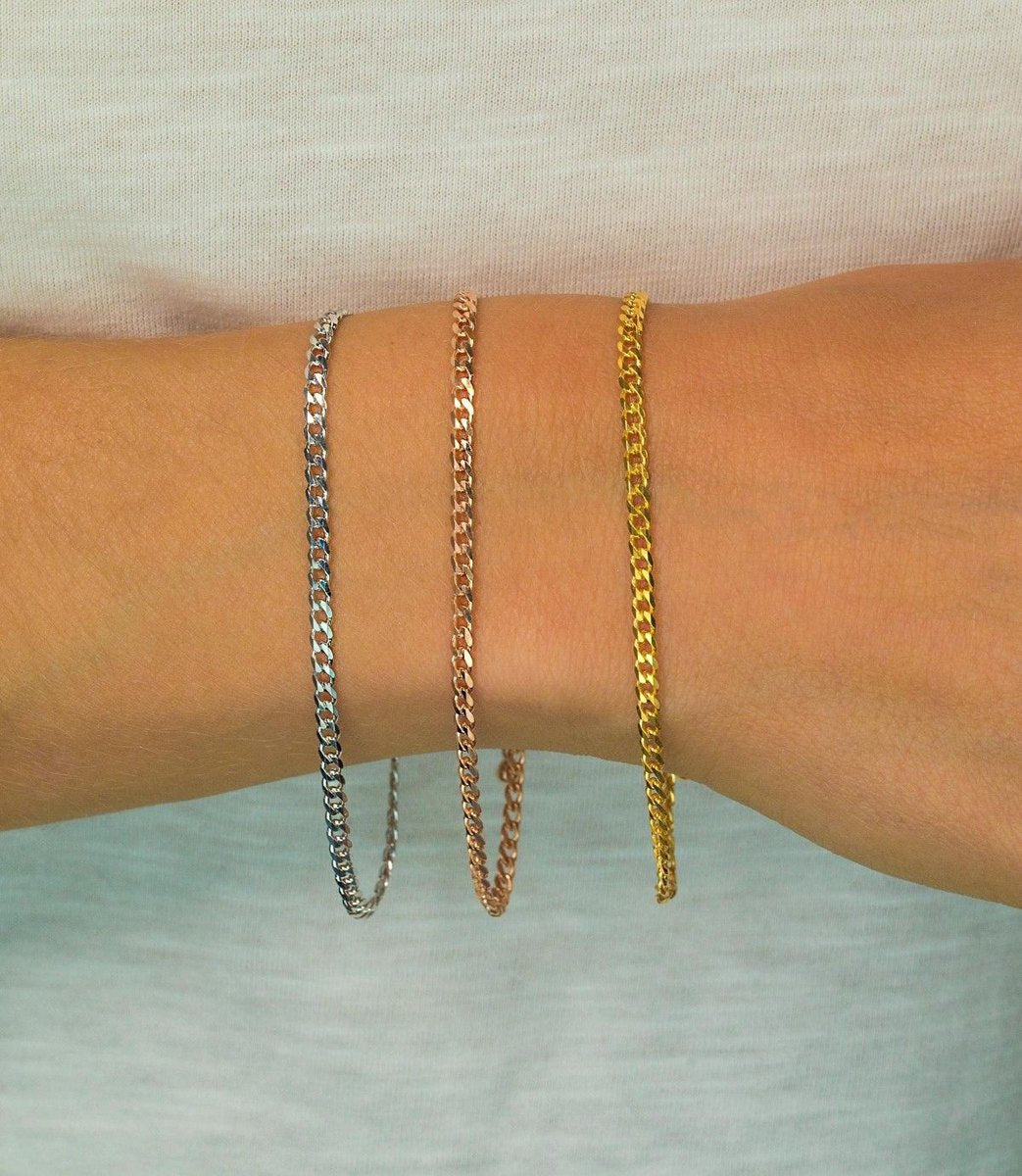 ZINZI Verguld Zilveren Armband 17,5-20cm - ZIA1418G